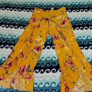 Floral Pants - Orange/Pink Floral